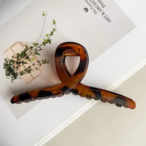 13cm Haarklammer Schildpatt Muster geometrische große Haarkralle elegante Haaraccessoires