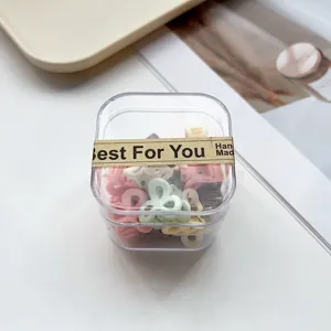 Mini pinces à cheveux fleur en boîte transparente accessoires mignons et colorés pour filles