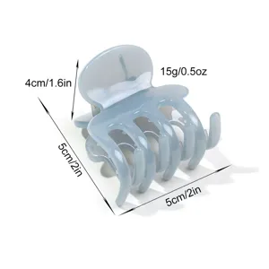 Jelly color hair claw clip translucent plastic shark clip for women daily styling 5cm
