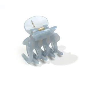 Jelly Color Hair Claw Clip Translucent Blue Shark Hair Clip for Women Ponytail Styling Accessory