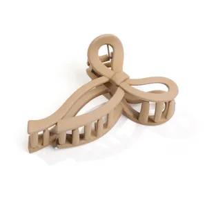 Mattes khaki Schleifen-Haarklammer für elegantes tägliches Styling und Haar-Accessoire.