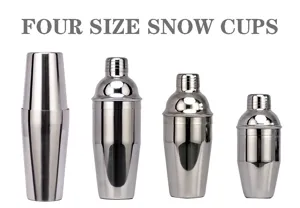 Edelstahl Cocktail Shaker Set, 4 verschiedene Groessen Barwerkzeuge fuer den Heimgebrauch.