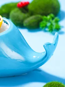 Carina tazza da cocktail in ceramica balena blu tazza tiki creativa per feste e bar