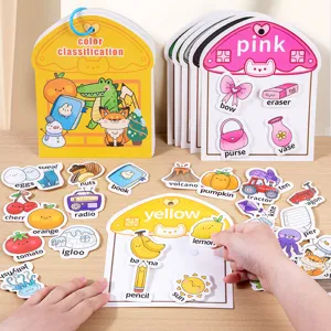 Montessori Quiet Book Kids Early Education Velcro Busy Book Color Number Cognitive Learning Toys