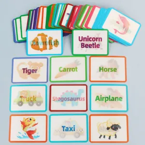Children cognitive flash cards early education learning toys baby funny memory games toy