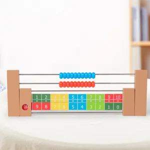 Jouet de Comptage Éducatif en Bois Montessori Curseur de Calcul d'Addition pour Enfants Apprentissage Précoce Aide Pédagogique Arithmétique