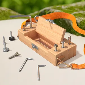 Montessori Wooden Tool Box Toy for Kids Screw Assembly Early Education Puzzle Toy