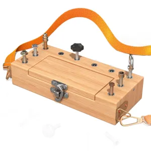 Montessori wooden tool box toy for kids, screw assembly puzzle for early education and skills