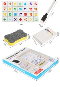 Wooden magnetic drawing board kids educational toy numbers math blocks set with pen eraser