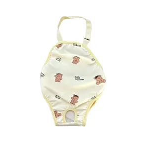 Dog physiological pants cute bear print breathable pet sanitary overalls summer diaper pants