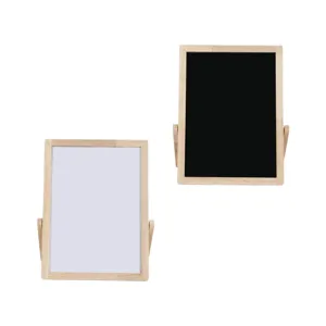 Wooden double-sided drawing board kids magnetic easel whiteboard and blackboard educational toy