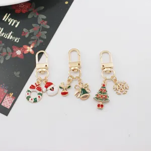 Weihnachten Legierung Schlüsselanhänger süße Santa Baum Tasche Anhänger Urlaub Metall