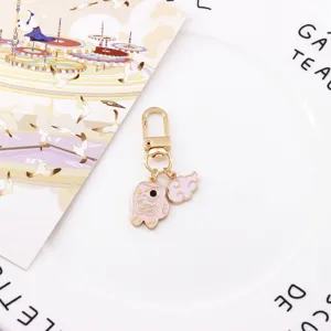 Porte-clés style japonais poisson koi et nuage porte-bonheur en alliage cadeau créatif.