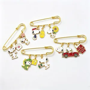 Spilla da Balia Carina Con Animale Cartone Animato Spilla in Lega Placcata Oro Smalto Multi Ciondolo Distintivo per Zaino Vestiti Accessori