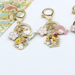 Schöner Mondfest Chang'e Hase Schlüsselanhänger Metall Taschen Anhänger Geschenk Zubehör