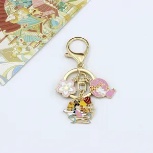 Mid-Autumn Fest Chang'e Hase Metall Schlüsselanhänger süßer Anime Taschenanhänger Geschenk.