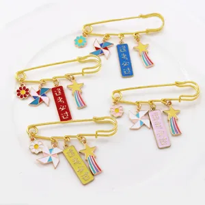 Inspirational Exam Success Brooch Alloy Drip Oil Safety Pin Badge Jewelry Accessories For Student School Bag Clothes Decor Unisex Gift