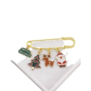 Spilla Natale Babbo Natale renna cartone animato per maglione sciarpa decorazione