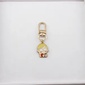 Porte-clés en métal scientifique de dessin animé pendentif de personnage mignon accessoire