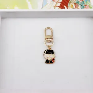 Adorable porte-clés en métal dessin animé Albert Einstein pendentif pour sacs et écouteurs.
