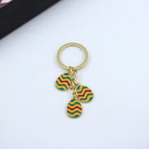 Easter egg keychain metallic gold cute holiday bag charm pendant accessory gift item