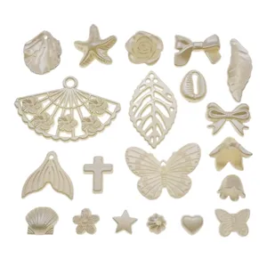 DIY imitation pearl ABS charms mixed shapes cross bow star handmade jewelry making accessories