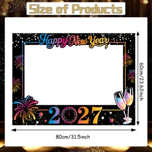 2027 New Year party photo booth prop handheld frame party atmosphere decoration supplies