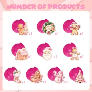 Christmas gingerbread man party decoration set honeycomb hanging ornaments xmas decor