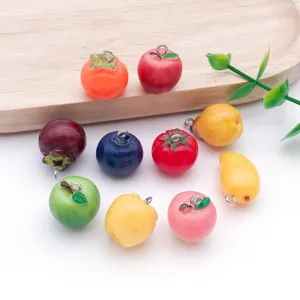 Cute resin fruit charms pendants DIY jewelry accessories for crafts designs parts