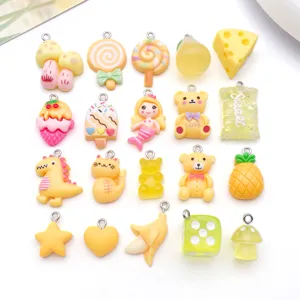 Leuke hars cartoon bedels mix voor DIY handgemaakte sieraden ketting sleutelhanger