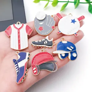 DIY Smalto Sport Baseball Maglia Guanto Scarpe Pendenti Per Produzione Gioielli