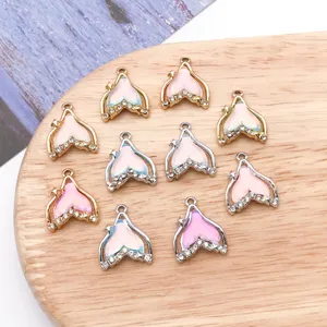 Prachtige kristallen strass visstaart legering hanger DIY handgemaakte accessoire