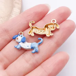 Dachshund enamel dog pendant charms DIY handmade necklace bracelet jewelry accessories