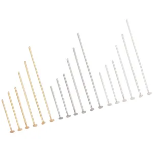 DIY jewelry headpins and eye pins assortment for handmade bracelets and necklaces.