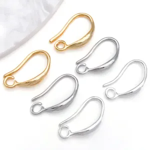 Gold and silver plated DIY earring hooks open loop jewelry findings for handmade tassels