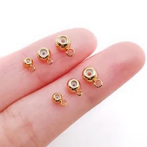 Vergulde siliconen stopkralen met oogje voor DIY armbanden kettingen sieraden onderdelen