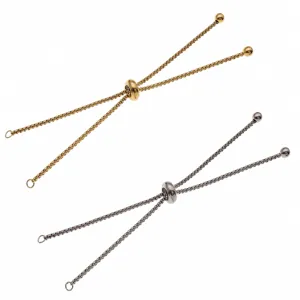 Catena scorrevole regolabile in acciaio inossidabile per creazione di gioielli DIY.