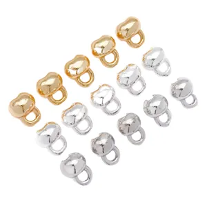 Terminales de cordon de laton chapado en oro y plata fornituras dejoyas para collar pulsera.
