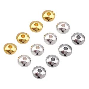 Perles d'espacement OVNI en métal pour bracelets DIY, accessoires de fabrication de bijoux dorés.