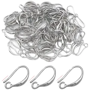 Silver plated jewelry making findings earring hooks bulk set for DIY handmade accessories
