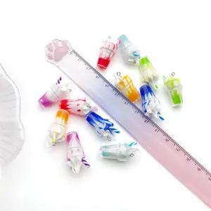 Colorful resin ice cream cup charms DIY jewelry accessories for earrings necklace keychains