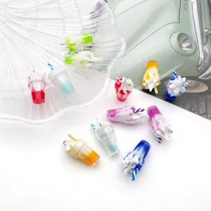 Mini resin ice cream cup charms DIY jewelry accessories for earrings necklaces bracelets pendants
