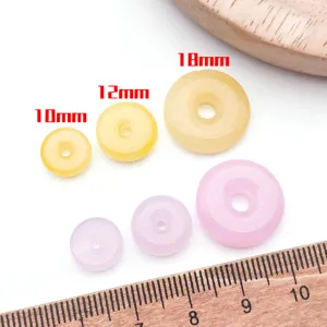 Glass imitation jade ping an kou loose beads diy bracelet accessories multicolor