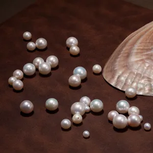 Perle di acqua dolce naturali sfuse con fori trapanati per bracciali e collane fatti a mano DIY.