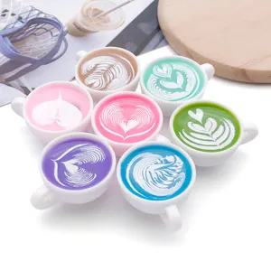 Miniature coffee cup resin charms DIY handmade jewelry pendant cute craft accessories