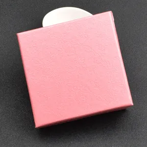 Rosa quadratische Geschenkschachtel Verpackung für Kosmetikspiegel Aufbewahrung Design.