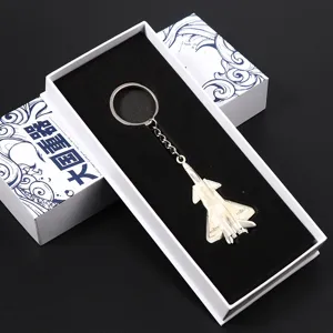 Metal fighter jet keychain military model gift aviation souvenir key ring for fans