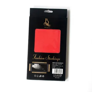 Beileisi red thigh high stockings in elegant black packaging box comfortable wear new fashion.