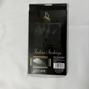 Caja de embalaje de medias de moda negras Beileisi, lencería elegante para un estilo único.