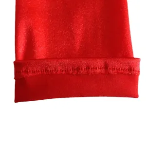 Rote Nylon-Satin-Langhandschuhe Damen Retro Ball Performance Sonnenschutz Manschette Ansicht